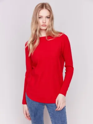 Charlie B- Knit Sweater with Lace-Up Cuffs 🇨🇦