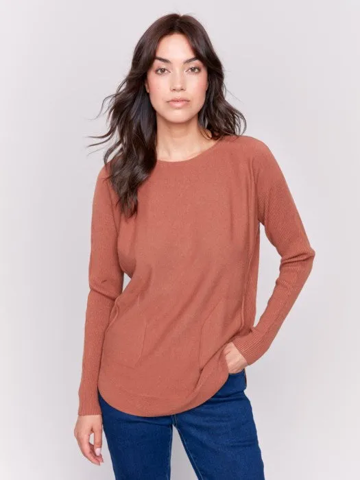 Charlie B- Knit Sweater with Lace-Up Cuffs 🇨🇦