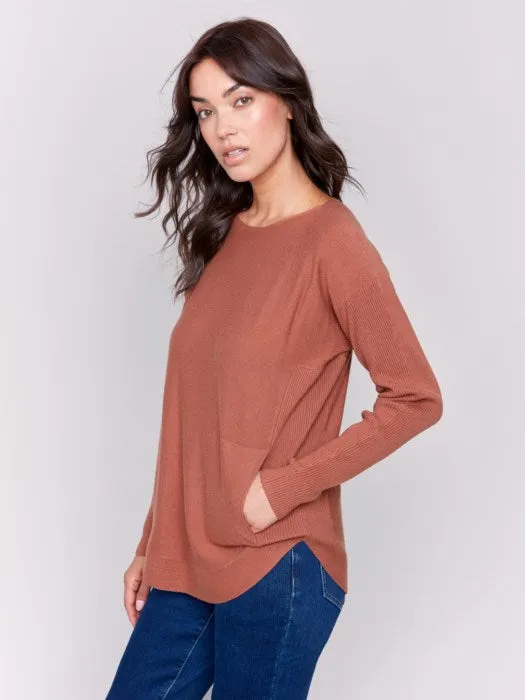 Charlie B- Knit Sweater with Lace-Up Cuffs 🇨🇦