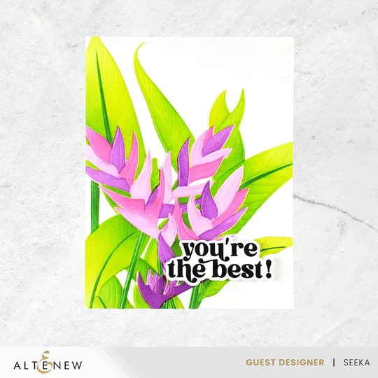 Charming Heliconia Simple Coloring Stencil Set (5 in 1)