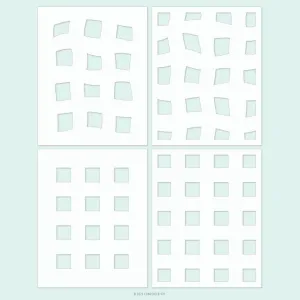 Checkered Stencil Pack (4 qty.; 4.75 x 6)