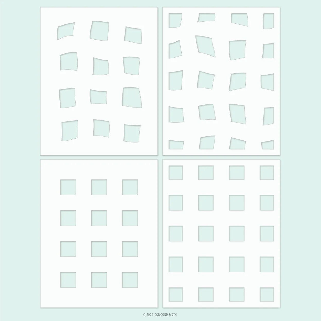 Checkered Stencil Pack (4 qty.; 4.75 x 6)