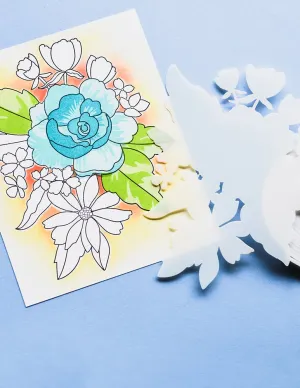 Cheerful Floral Stencil Set