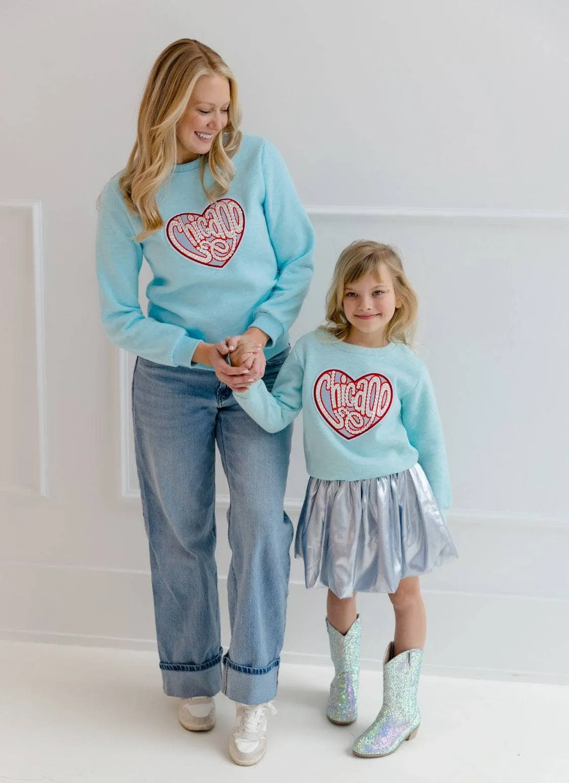 Chicago Sparkle Heart Sweatshirt