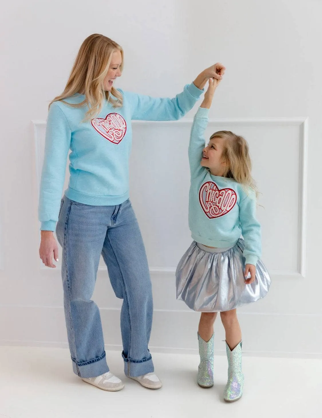 Chicago Sparkle Heart Sweatshirt