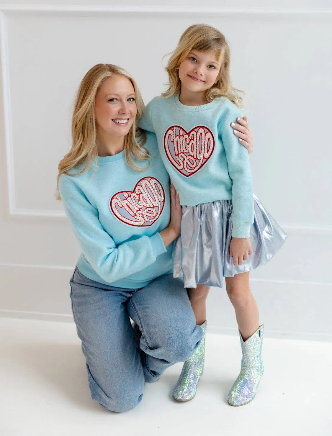 Chicago Sparkle Heart Sweatshirt