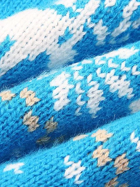 Christmas Elk Snowflake Jumper Knitting Sweater Baby Boy Crochet Sweatshirt