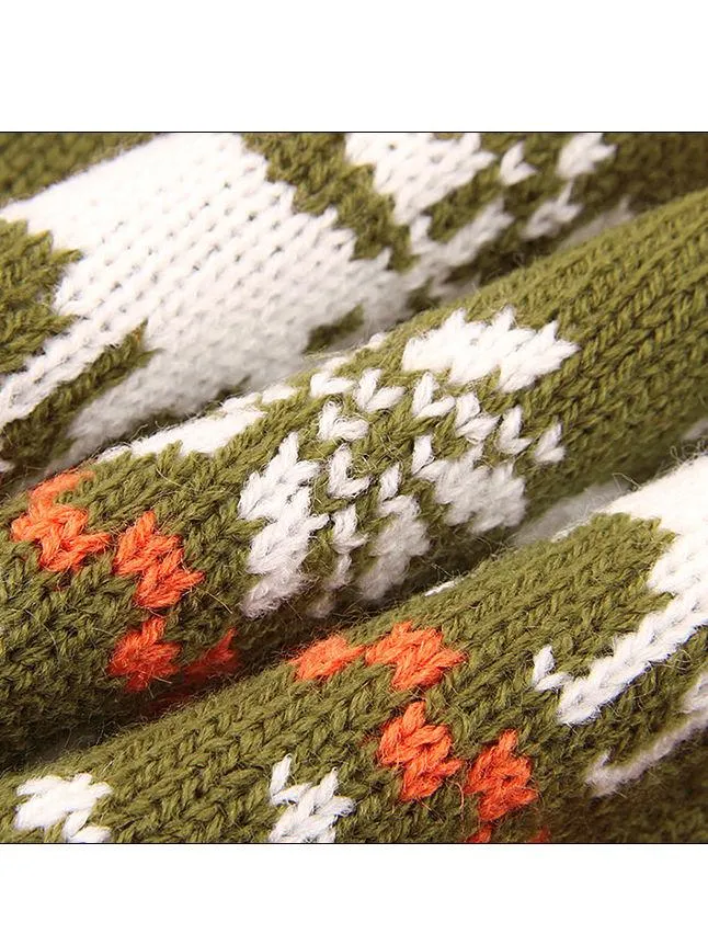 Christmas Elk Snowflake Jumper Knitting Sweater Baby Boy Crochet Sweatshirt
