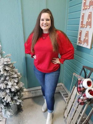 Christmas Queen Decorative Sleeve Sweater