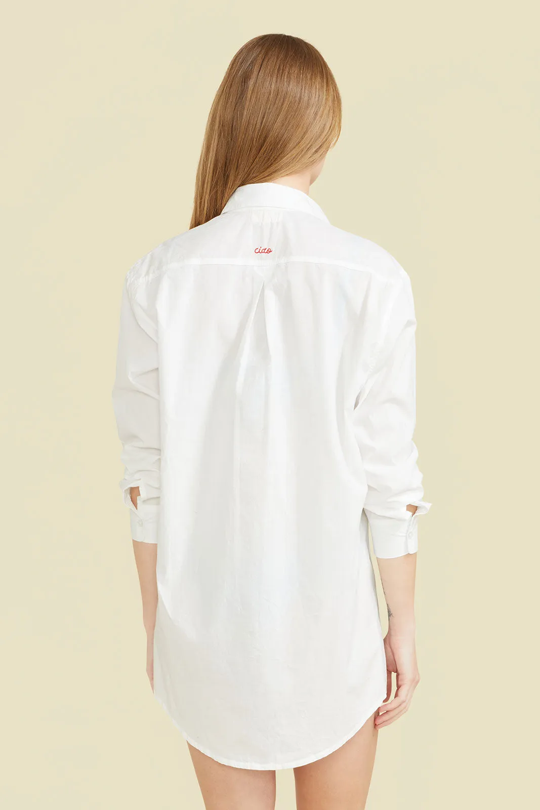 Ciao Shirt Dress - White by Sitano
