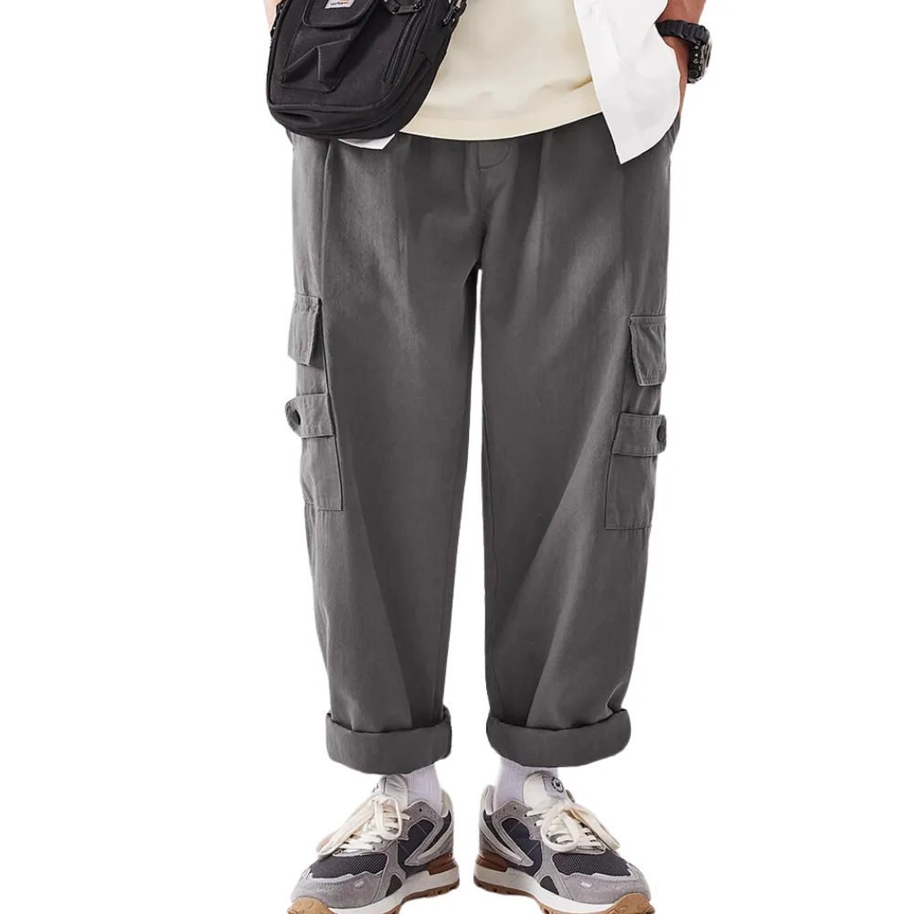 Classic All-Match Straight-Leg Cargo Pants