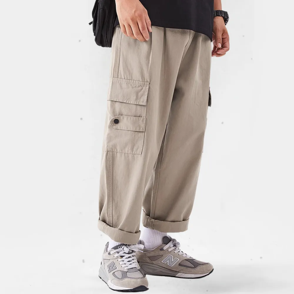 Classic All-Match Straight-Leg Cargo Pants