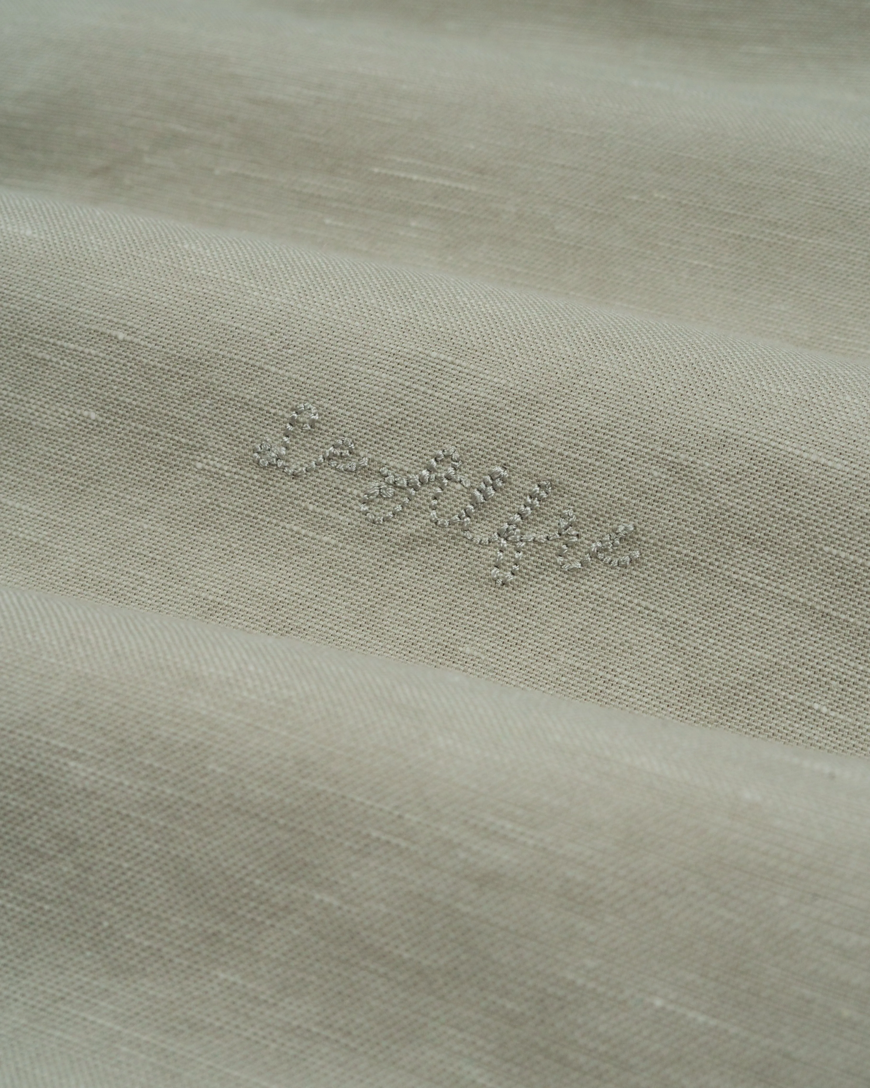Classic Greige Linen-Blend Shirt