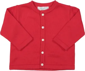 Classic Knit Cardigan - Red