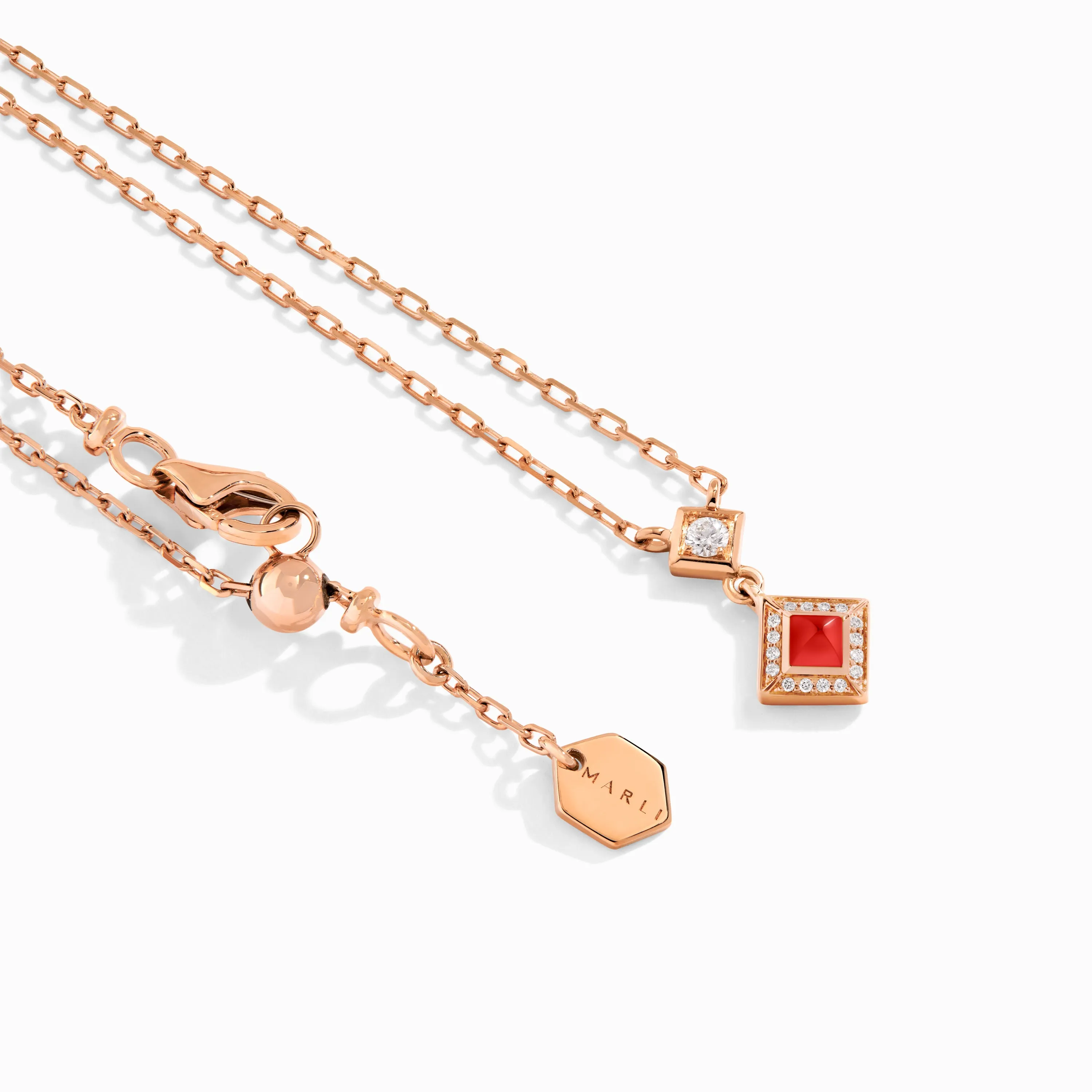 Cleo Lotus Pavé Pendant Necklace