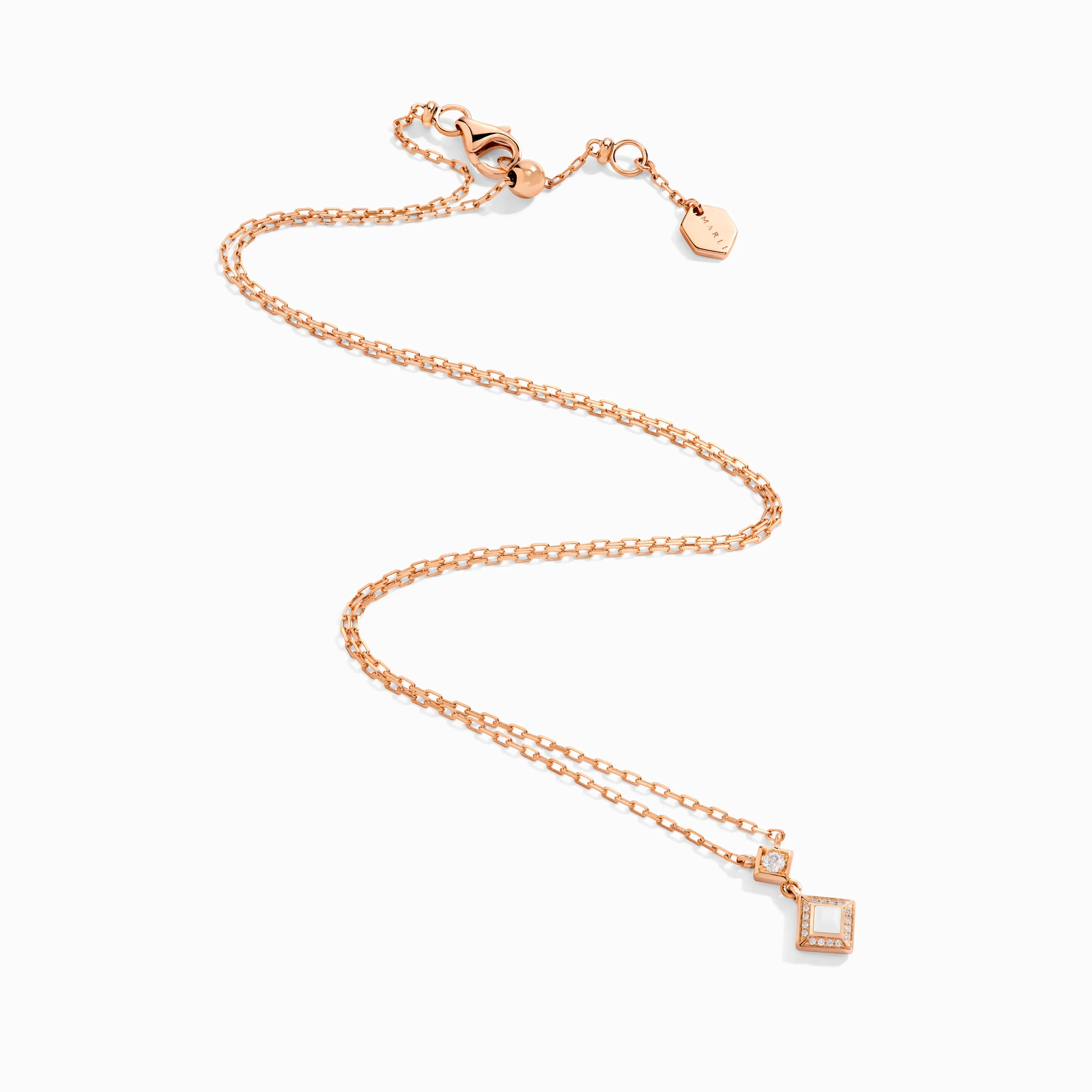 Cleo Lotus Pavé Pendant Necklace