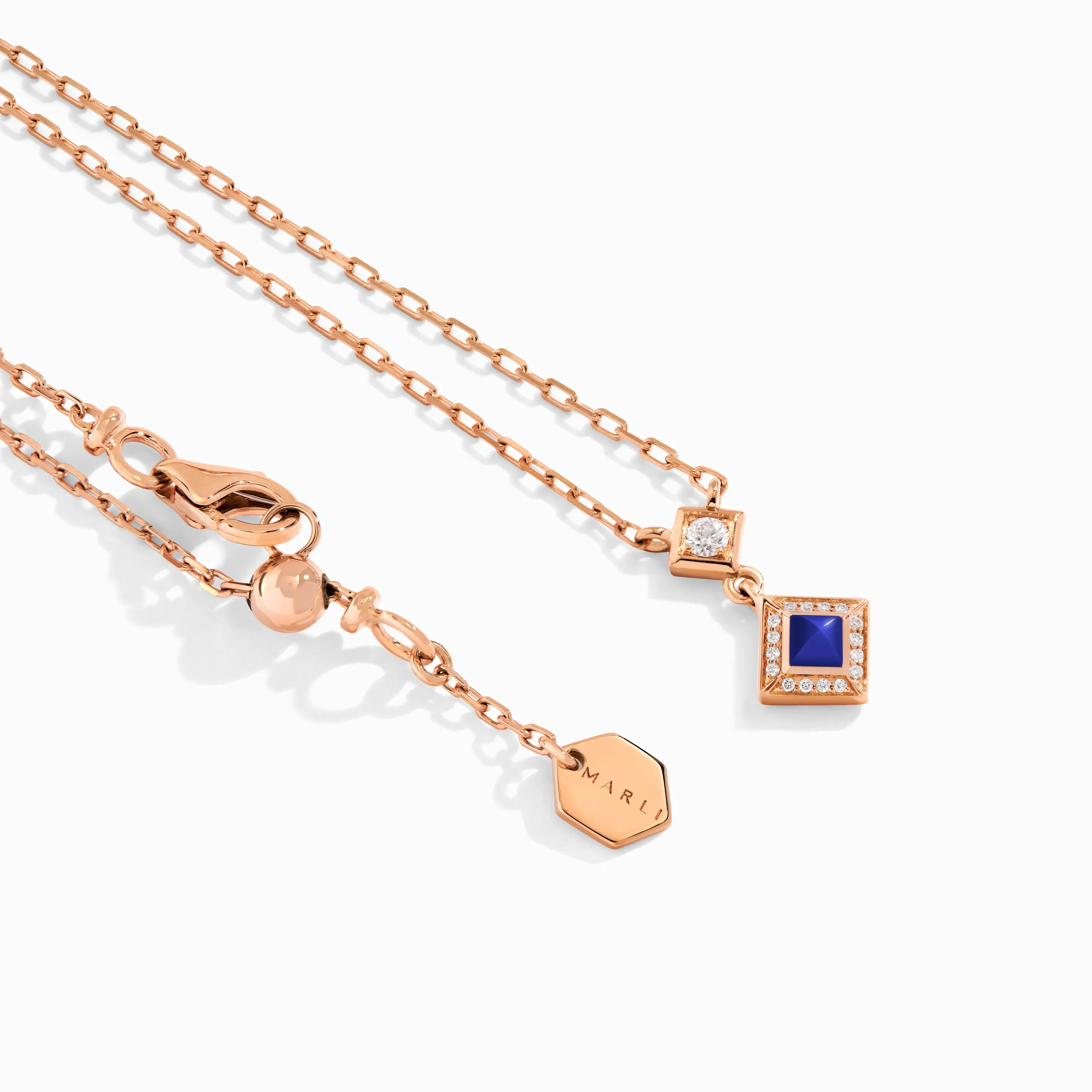 Cleo Lotus Pavé Pendant Necklace