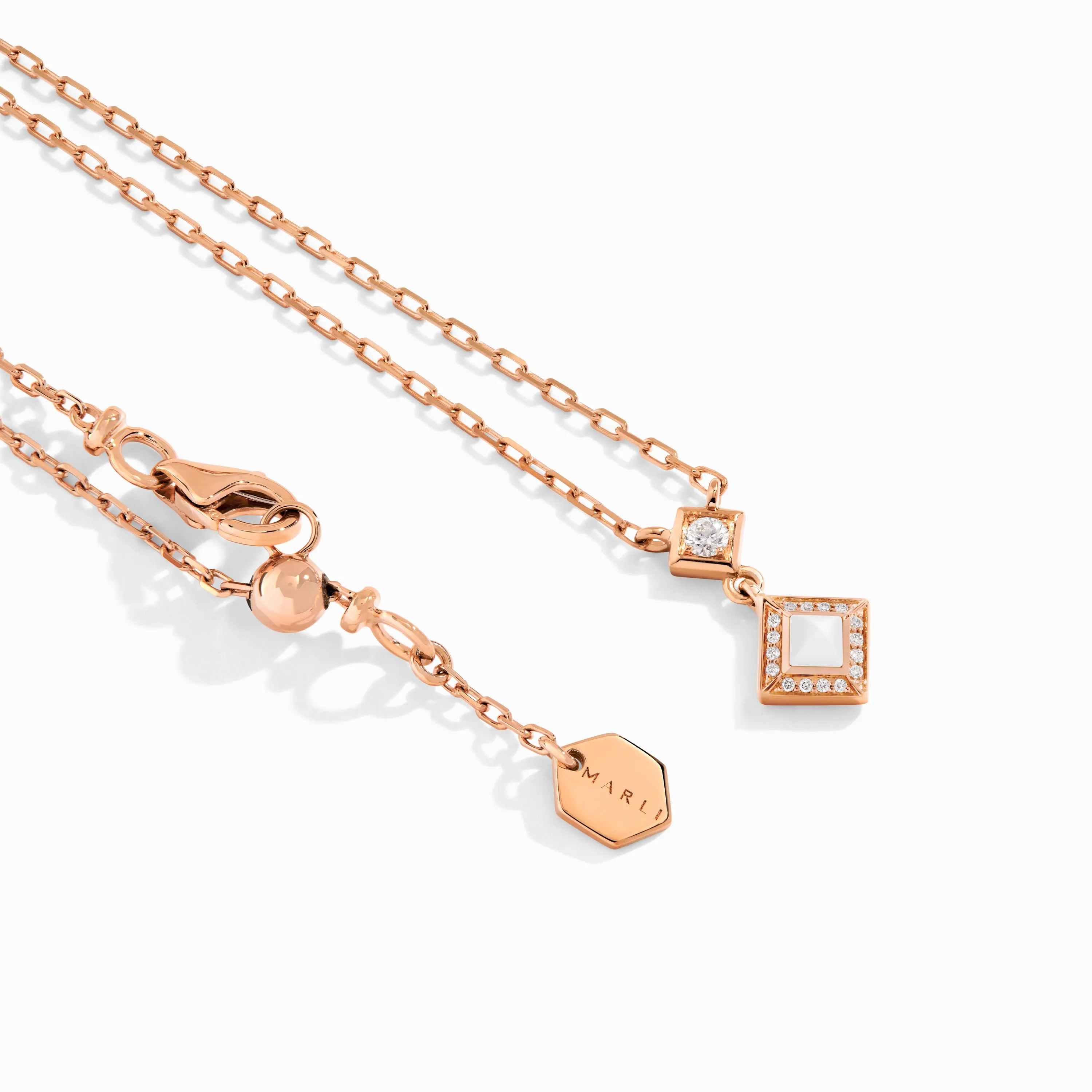 Cleo Lotus Pavé Pendant Necklace