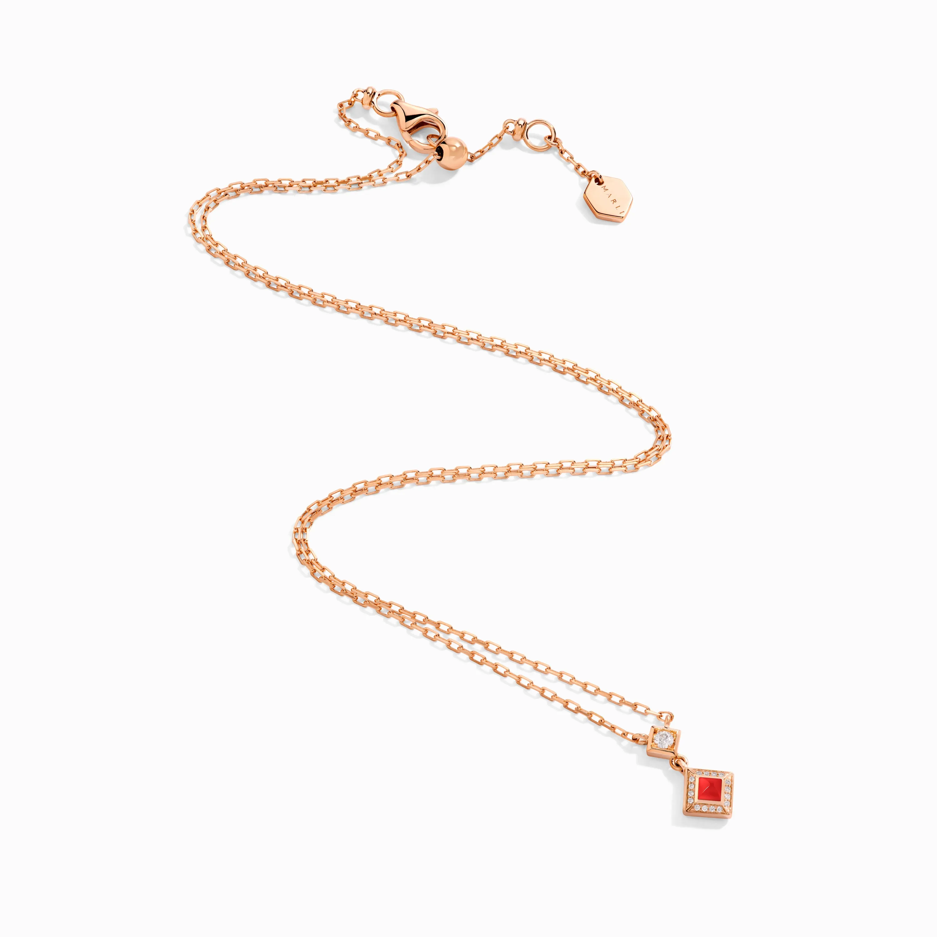 Cleo Lotus Pavé Pendant Necklace
