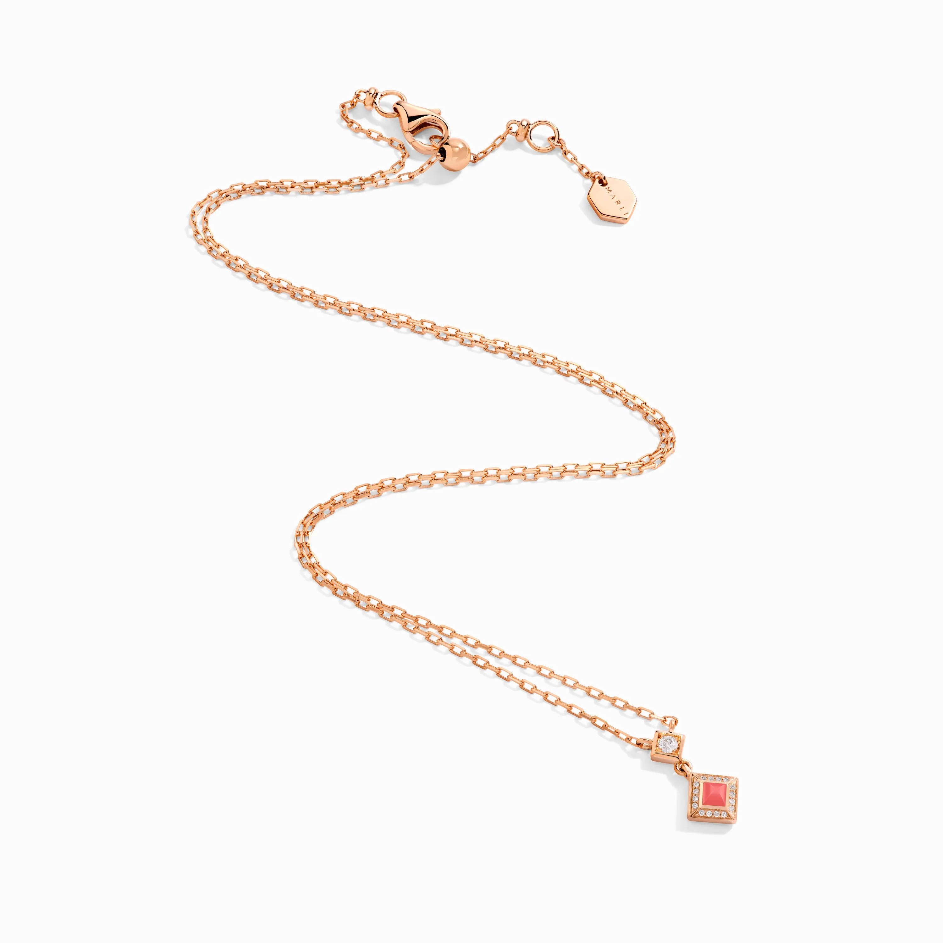 Cleo Lotus Pavé Pendant Necklace