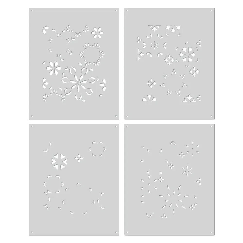 Color Layering Mandala Flower Pattern Stencils