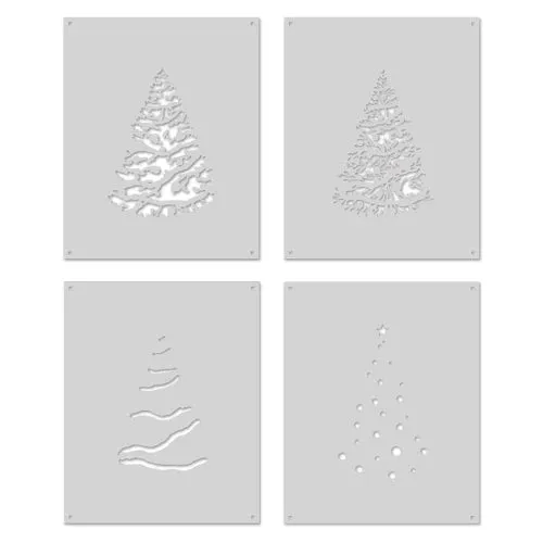Color Layering O Christmas Tree Stencil