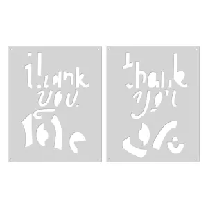 Color Layering Thank You Love Stencils