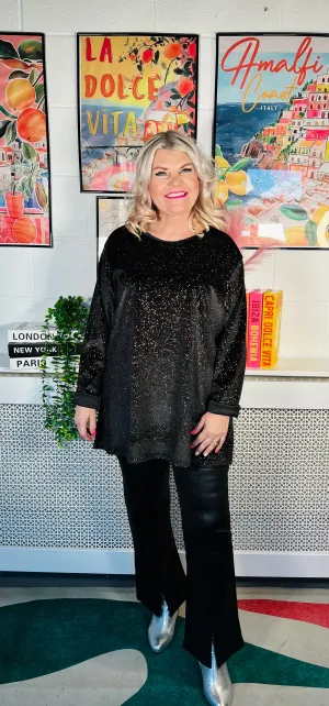 Confetti Party Top - Black