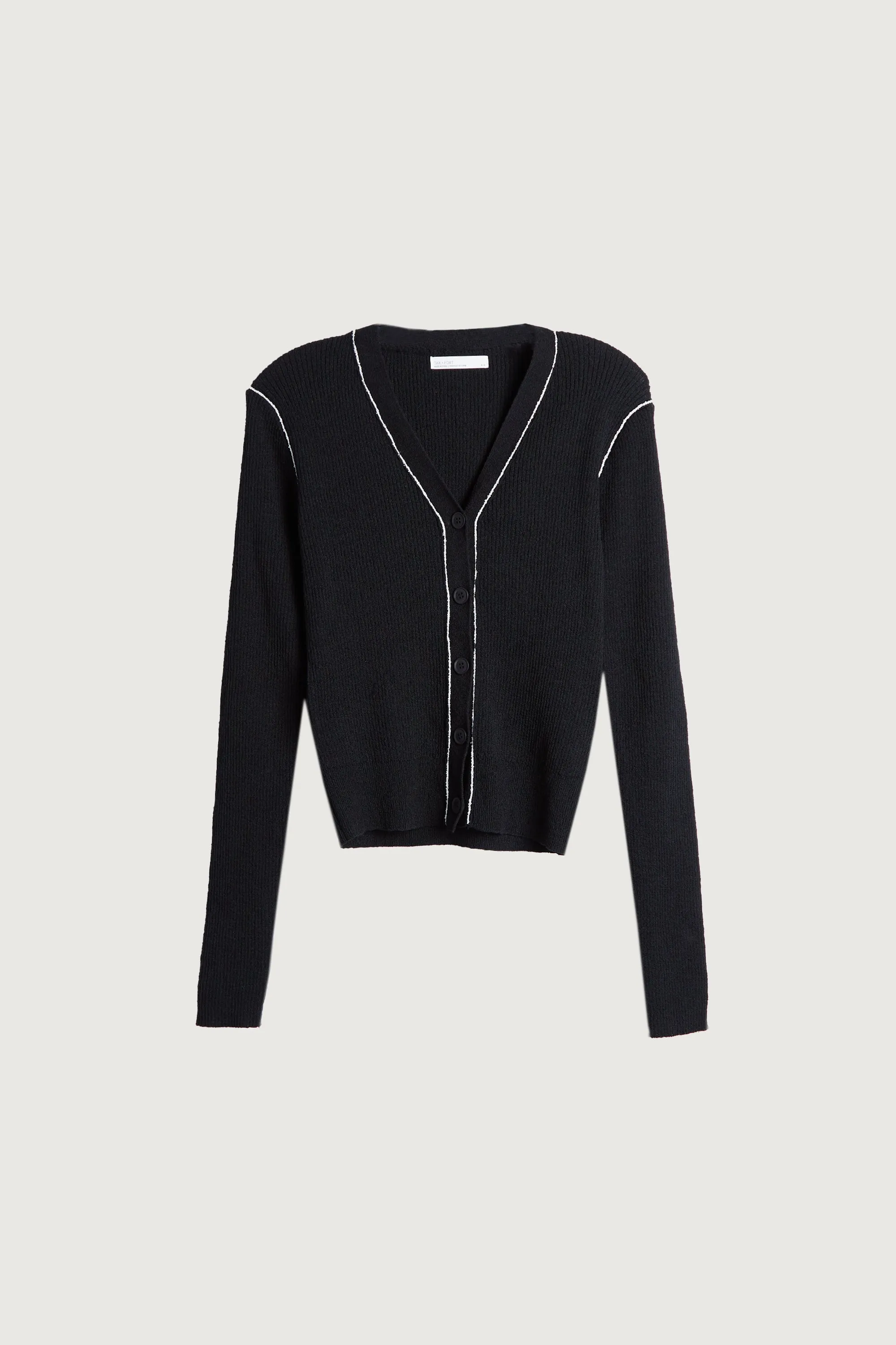 CONTRAST TRIM CARDIGAN