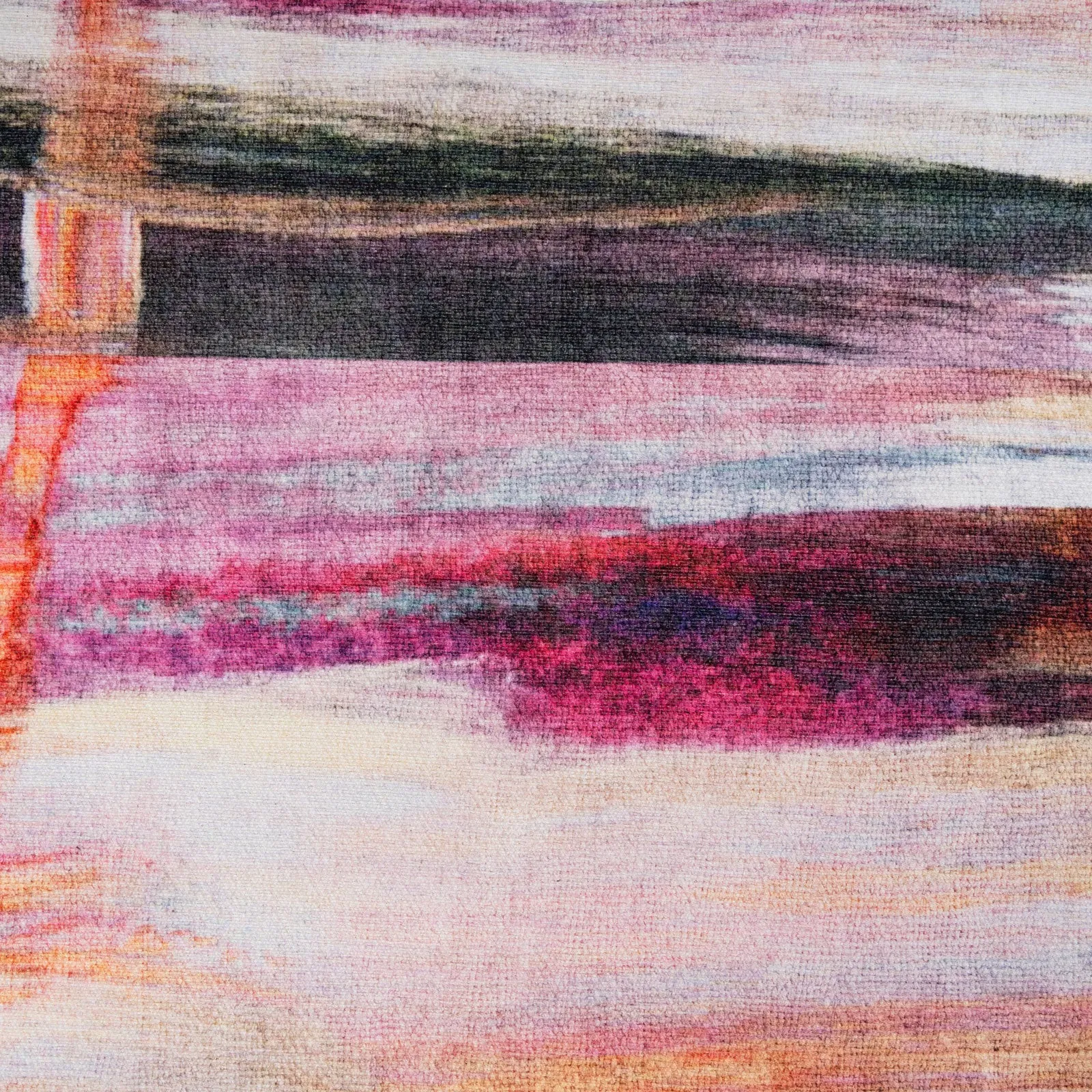 Coral Canvas Washable Designer Rug - Festival