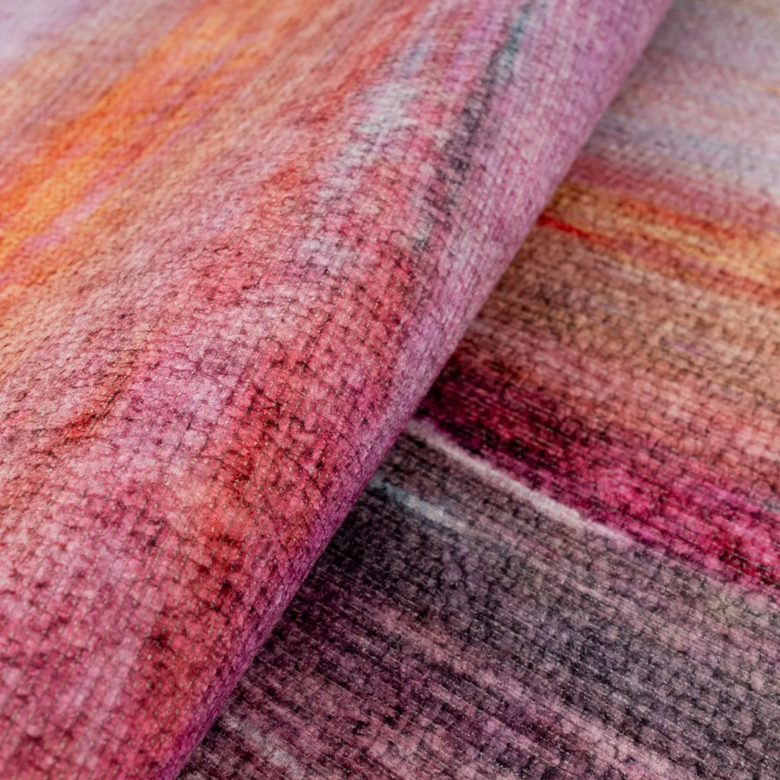 Coral Canvas Washable Designer Rug - Festival