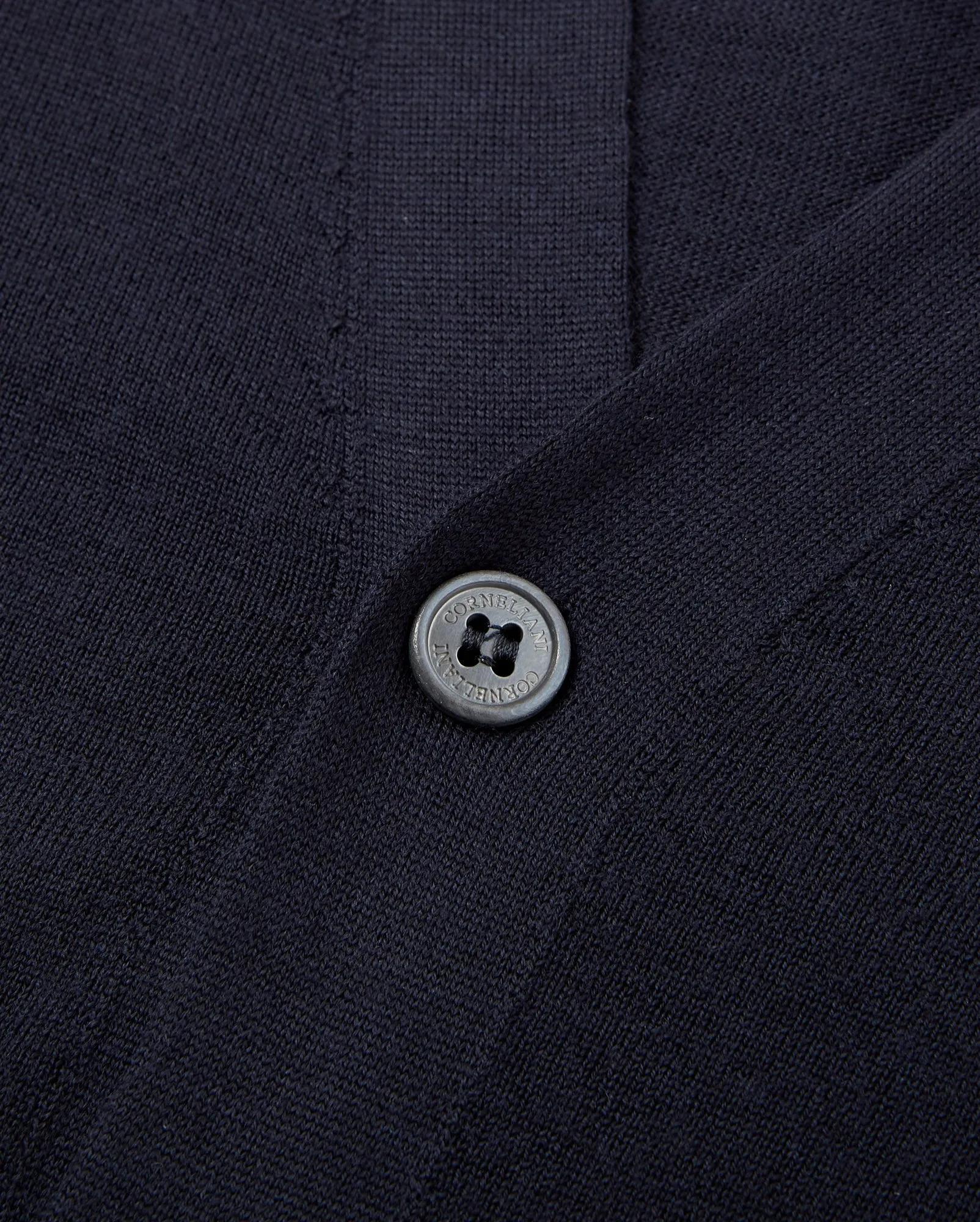 Corneliani Extra Fine Merino Cardigan (Navy)