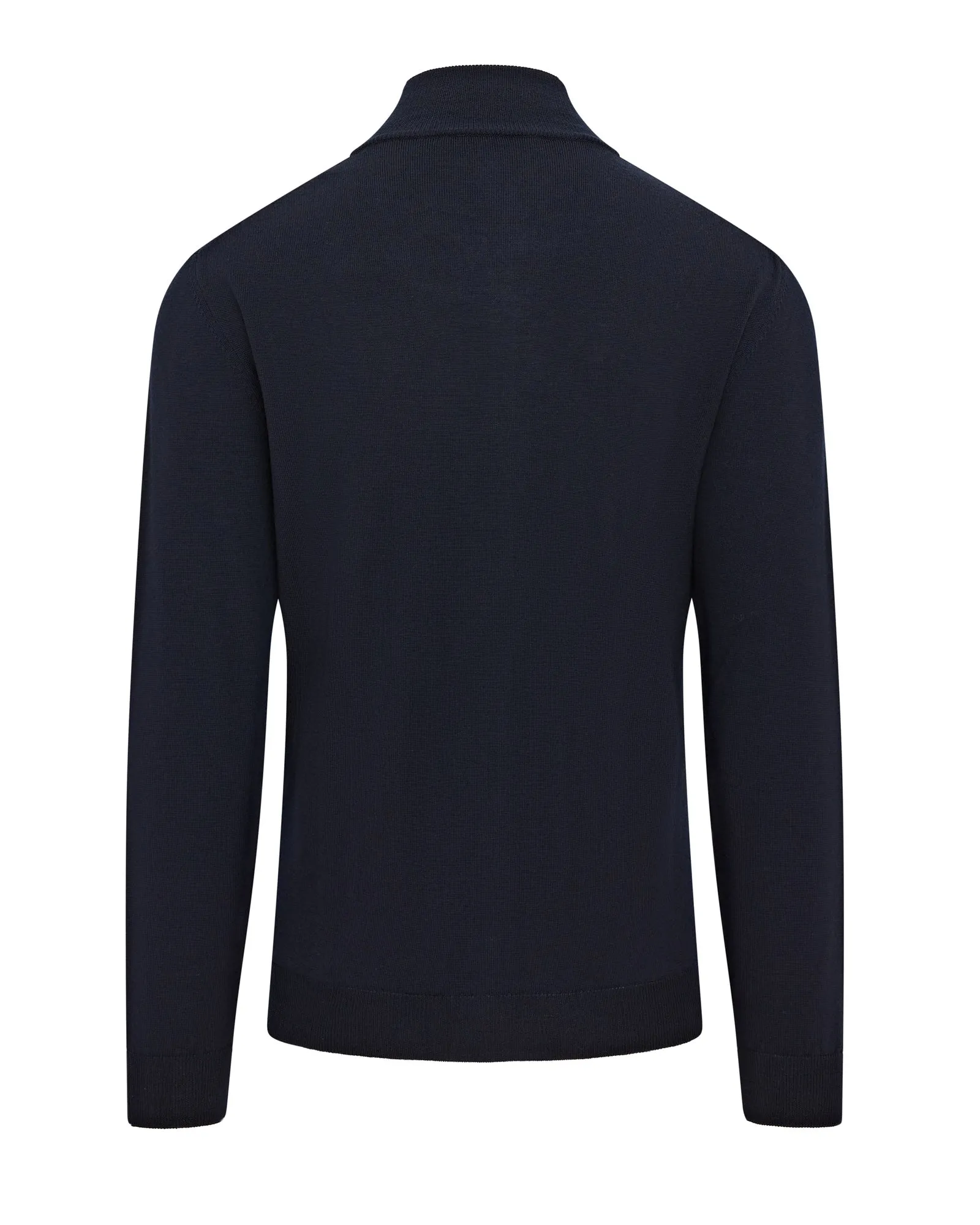 Corneliani Virgin Wool Full Zip Knitted Cardigan (Navy)