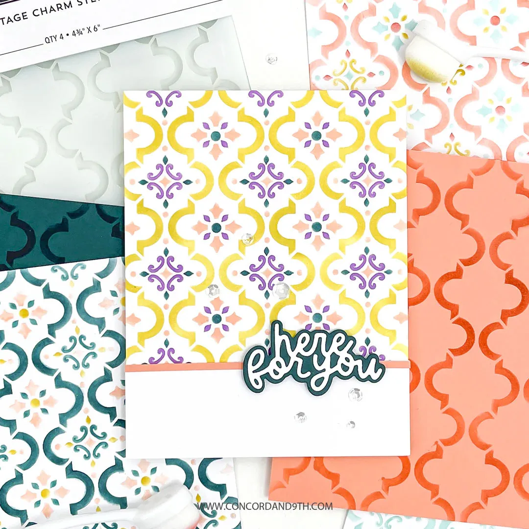 Cottage Charm Stencil Pack (4 qty; 4.75 x 6)