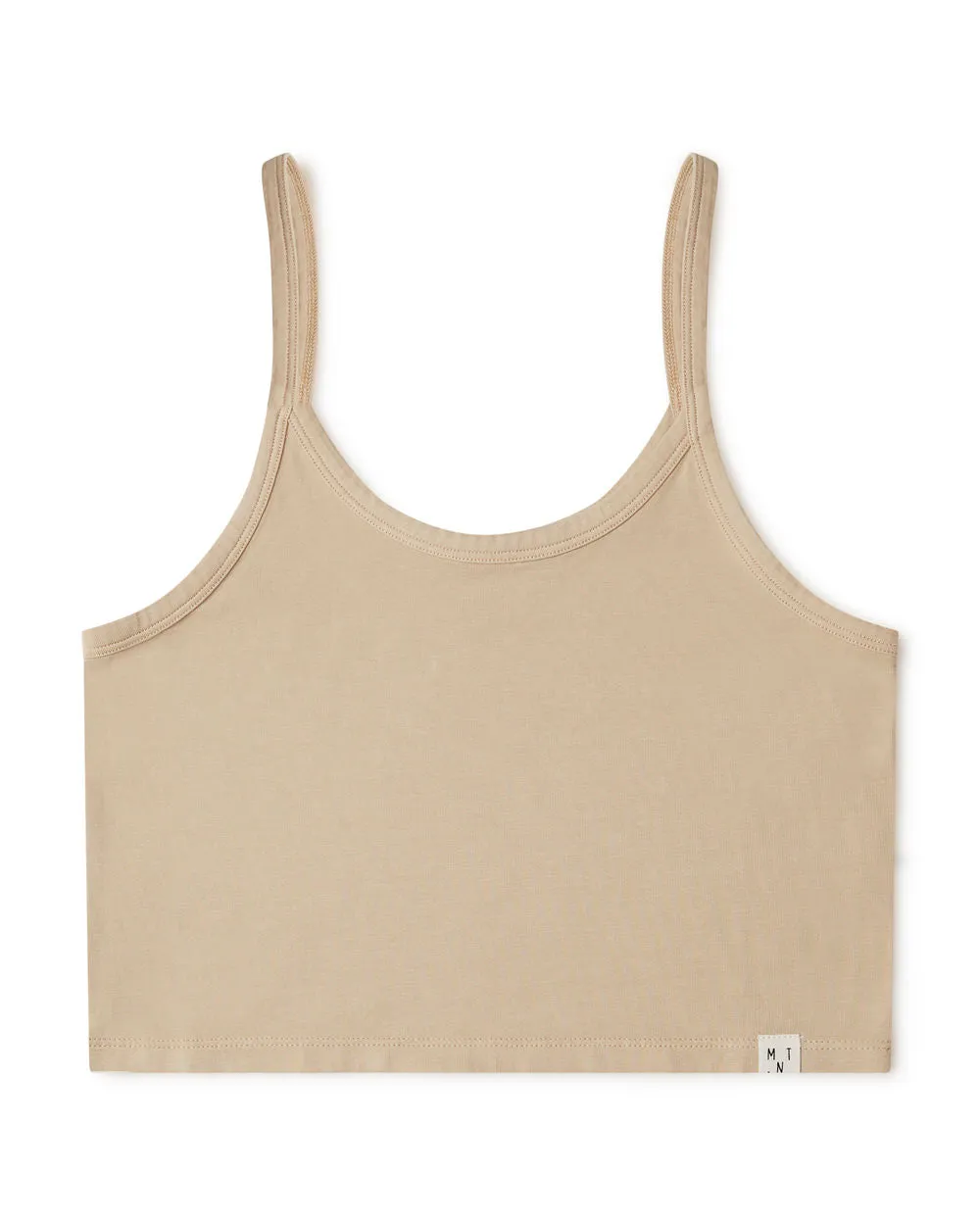cotton crop top - powder