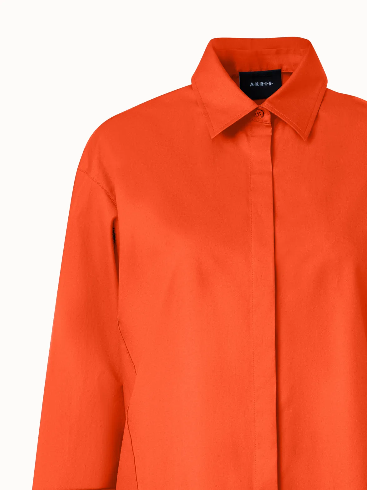 Cotton Gabardine Shirt Dress