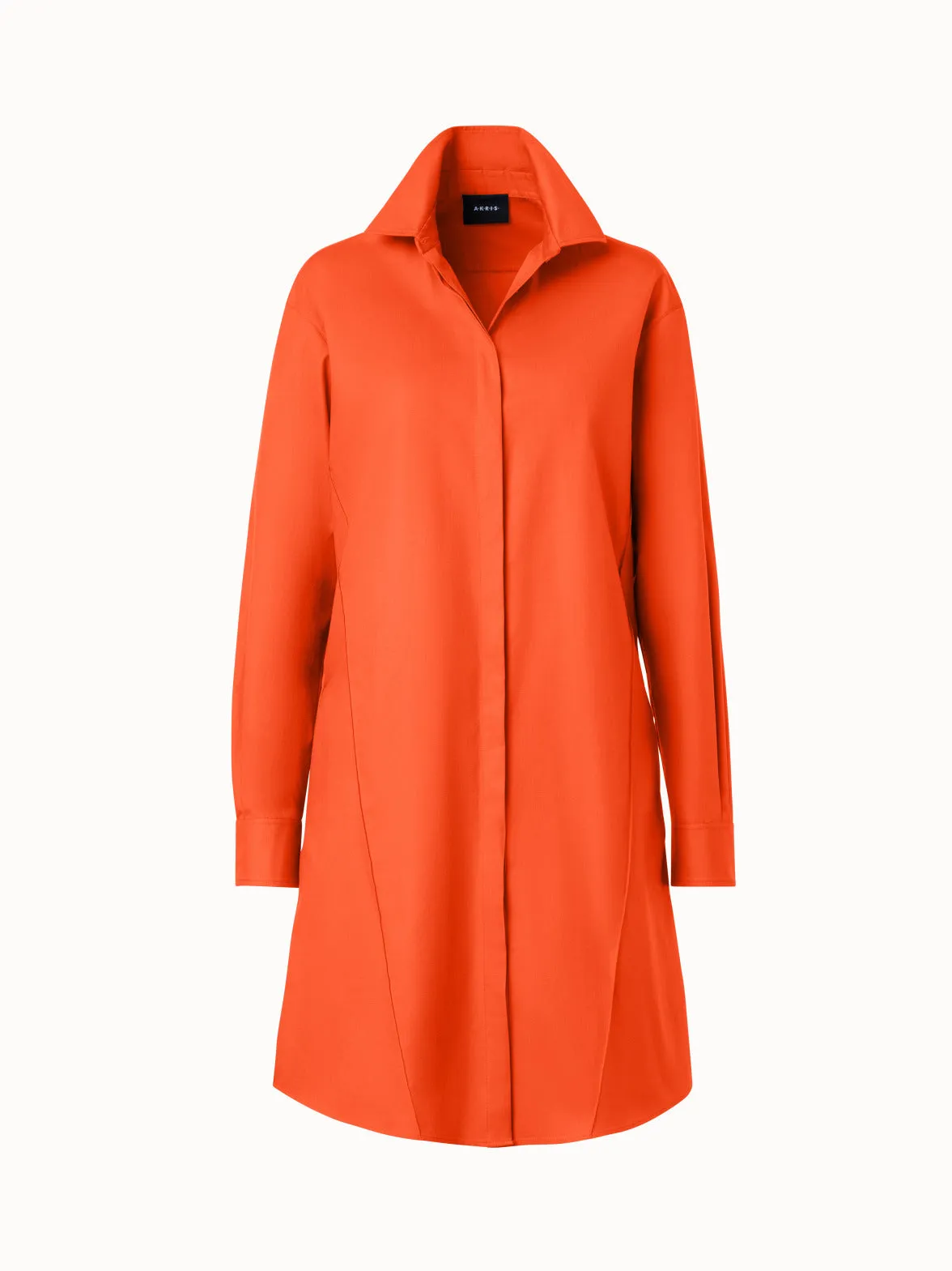 Cotton Gabardine Shirt Dress