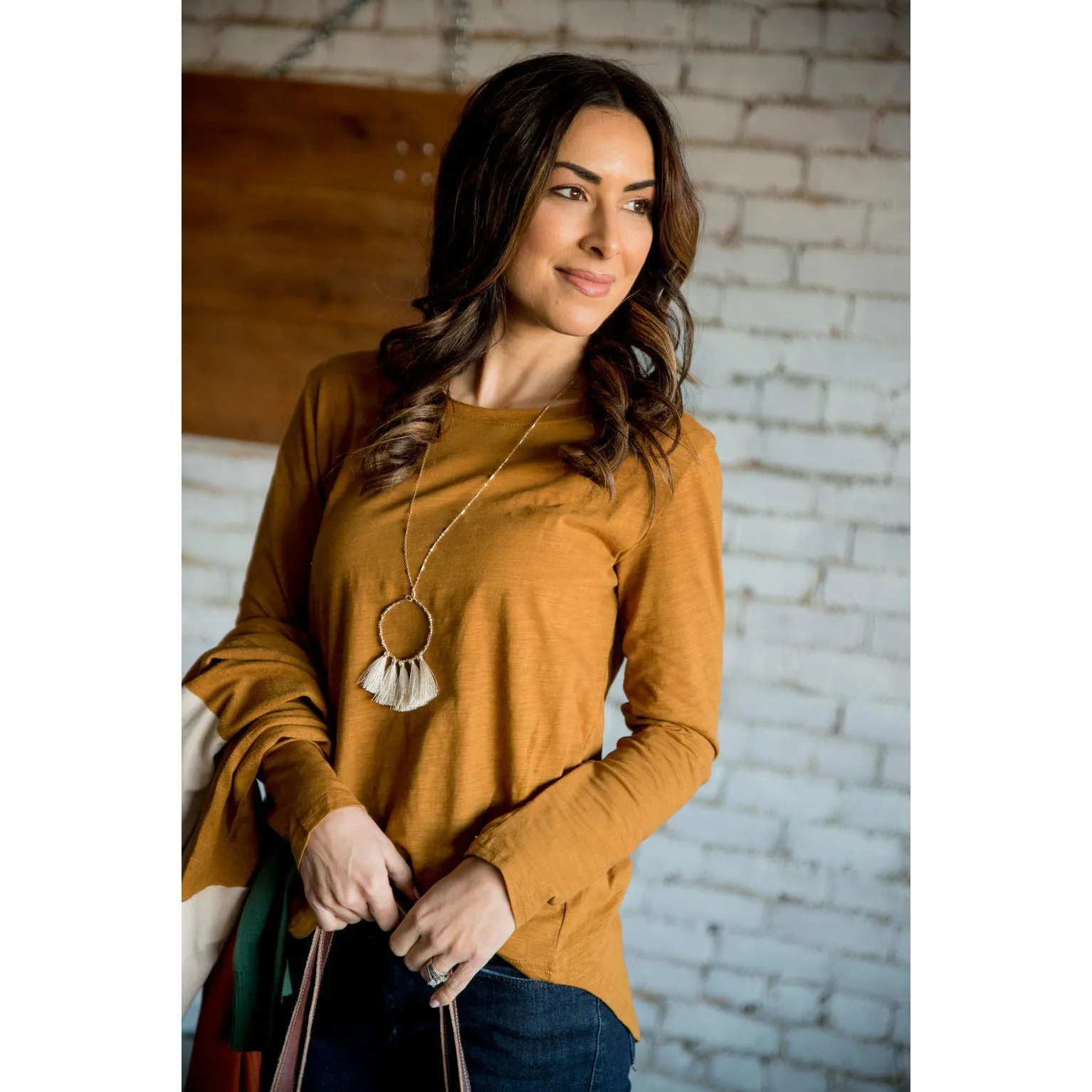 Cotton Slub Long Sleeve Tee