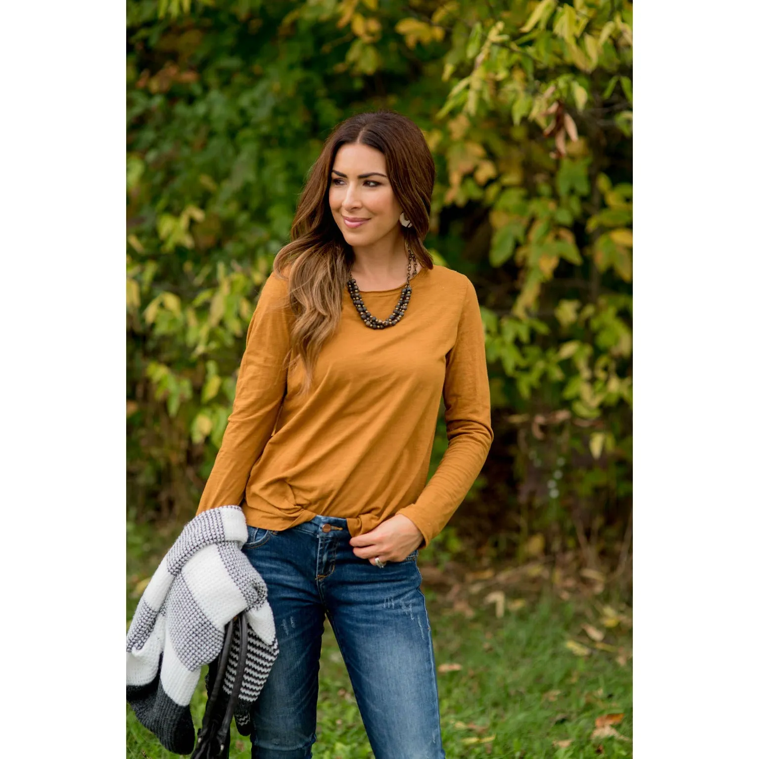 Cotton Slub Long Sleeve Tee