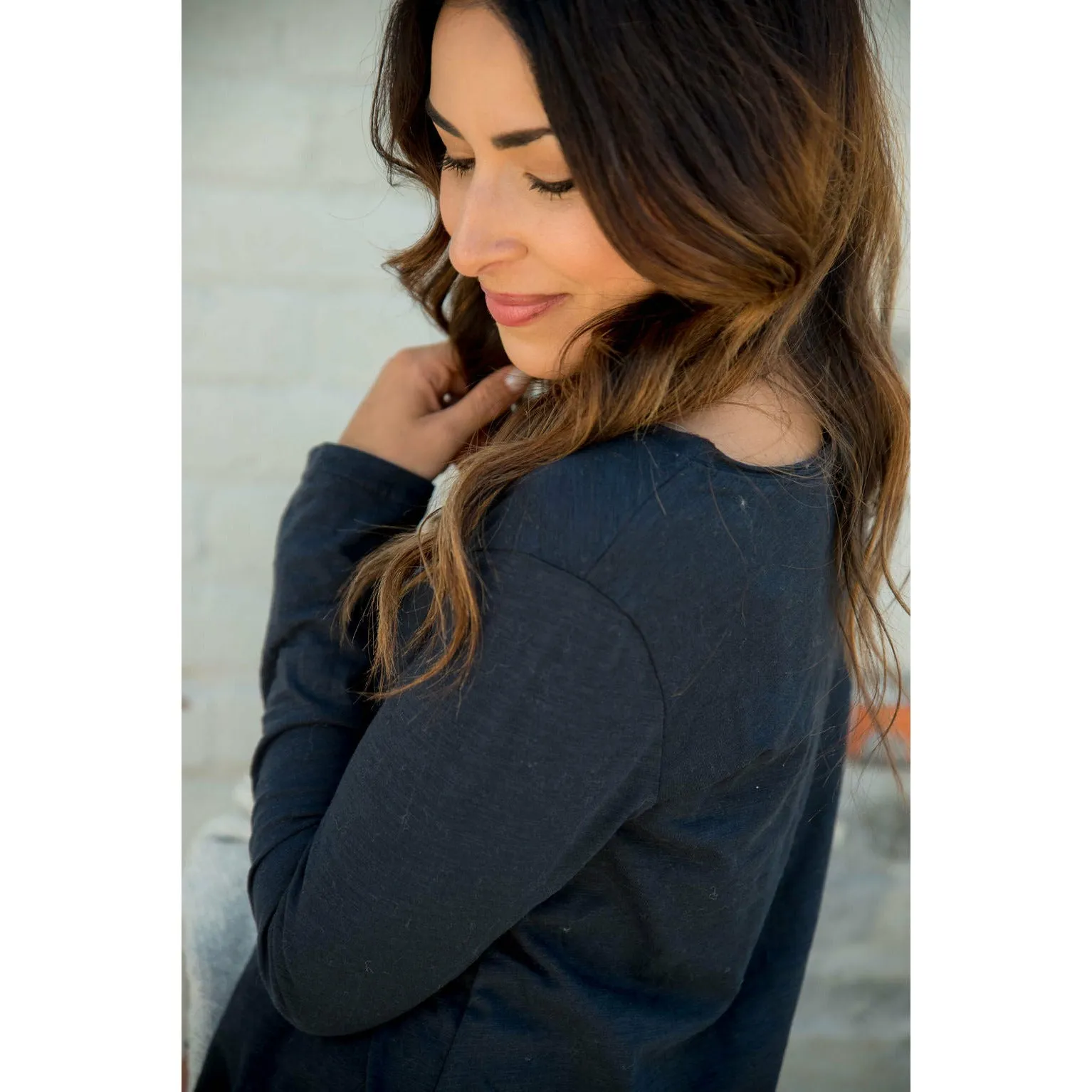 Cotton Slub Long Sleeve Tee