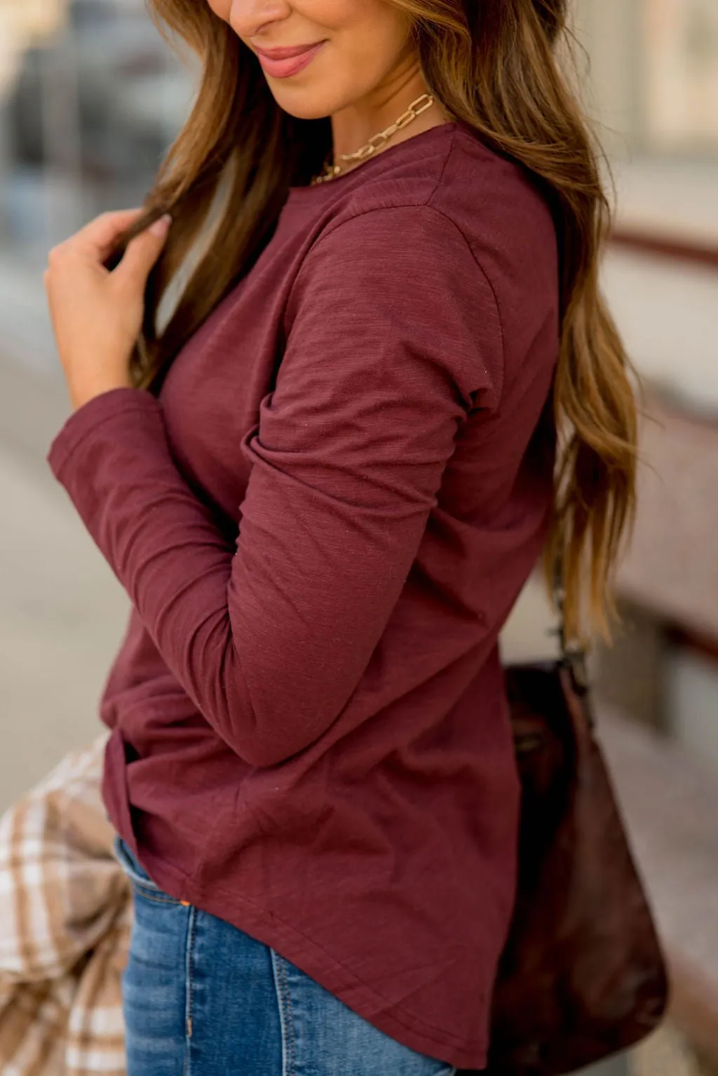 Cotton Slub Long Sleeve Tee