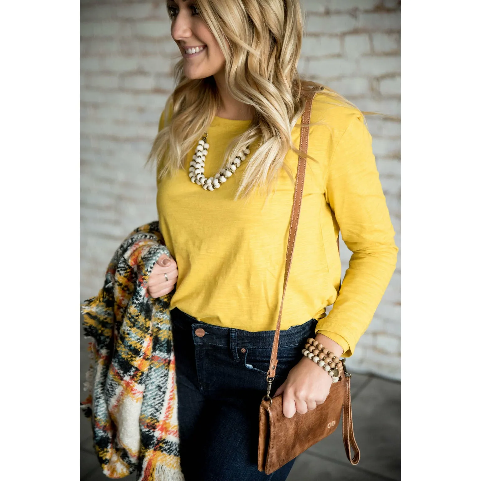 Cotton Slub Long Sleeve Tee