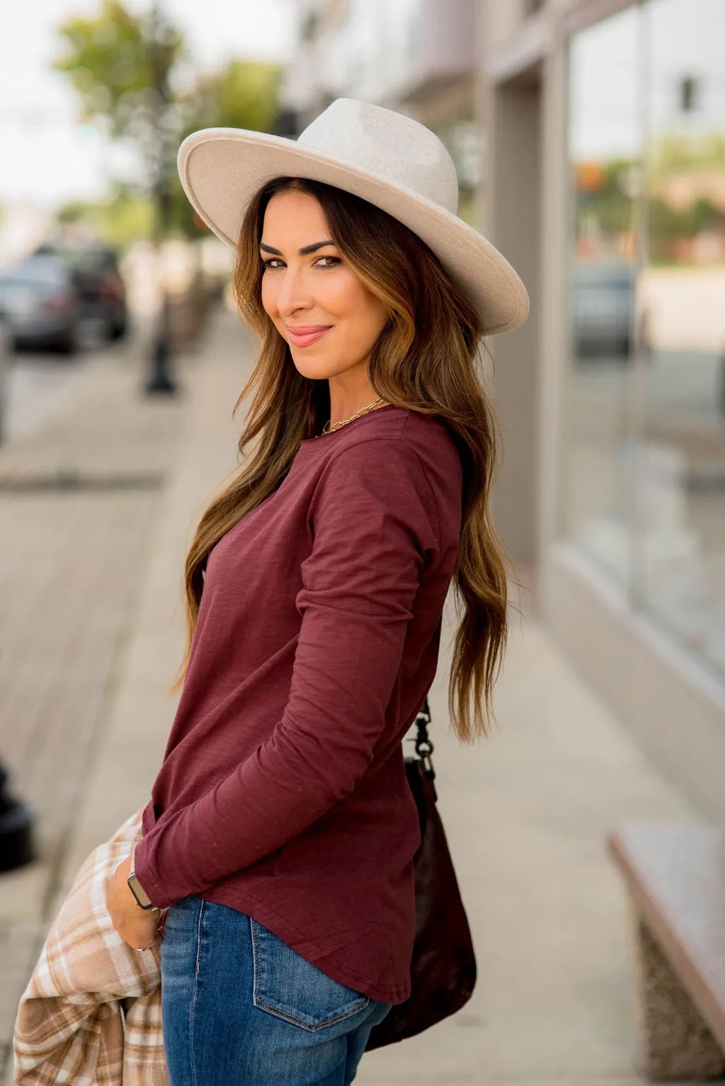 Cotton Slub Long Sleeve Tee