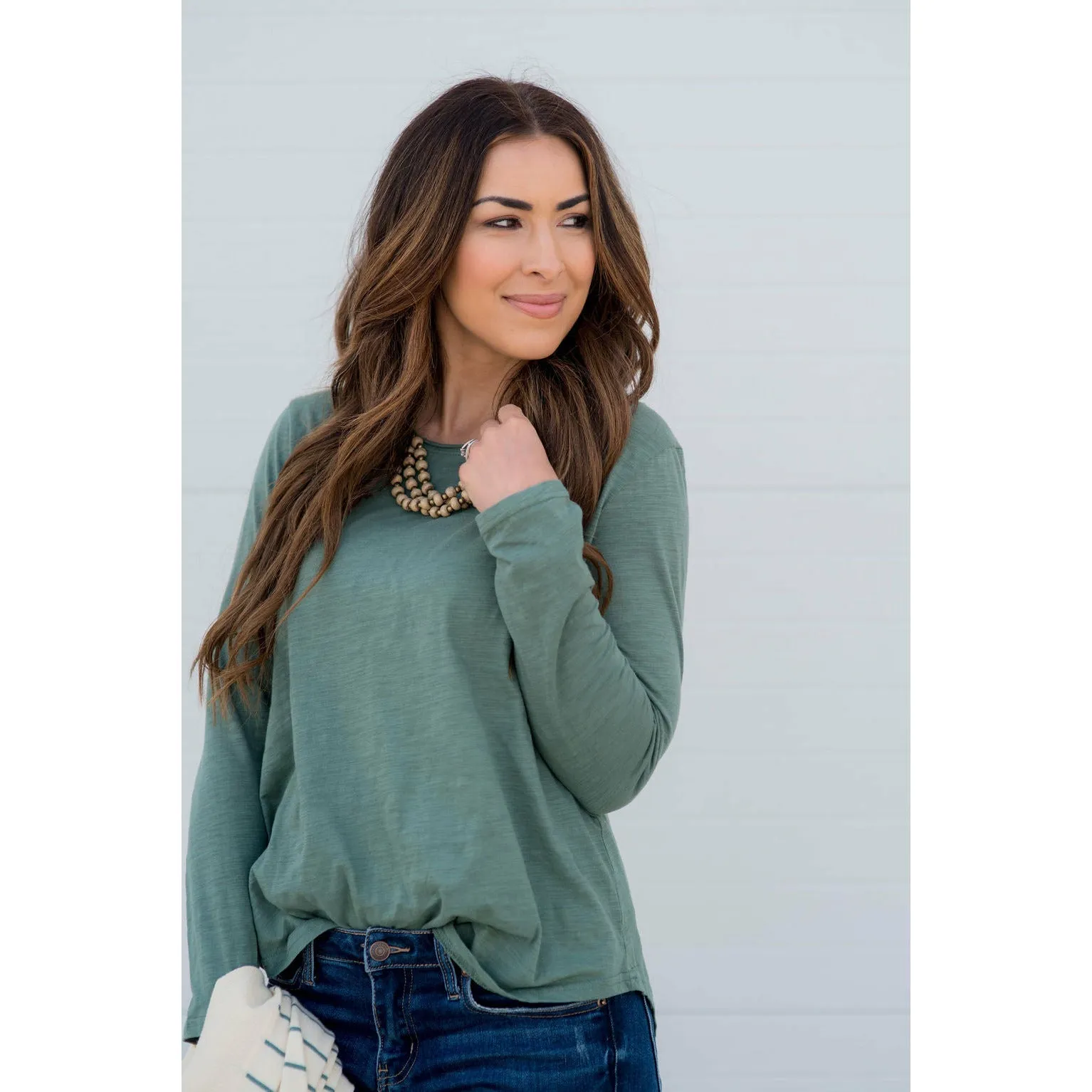 Cotton Slub Long Sleeve Tee