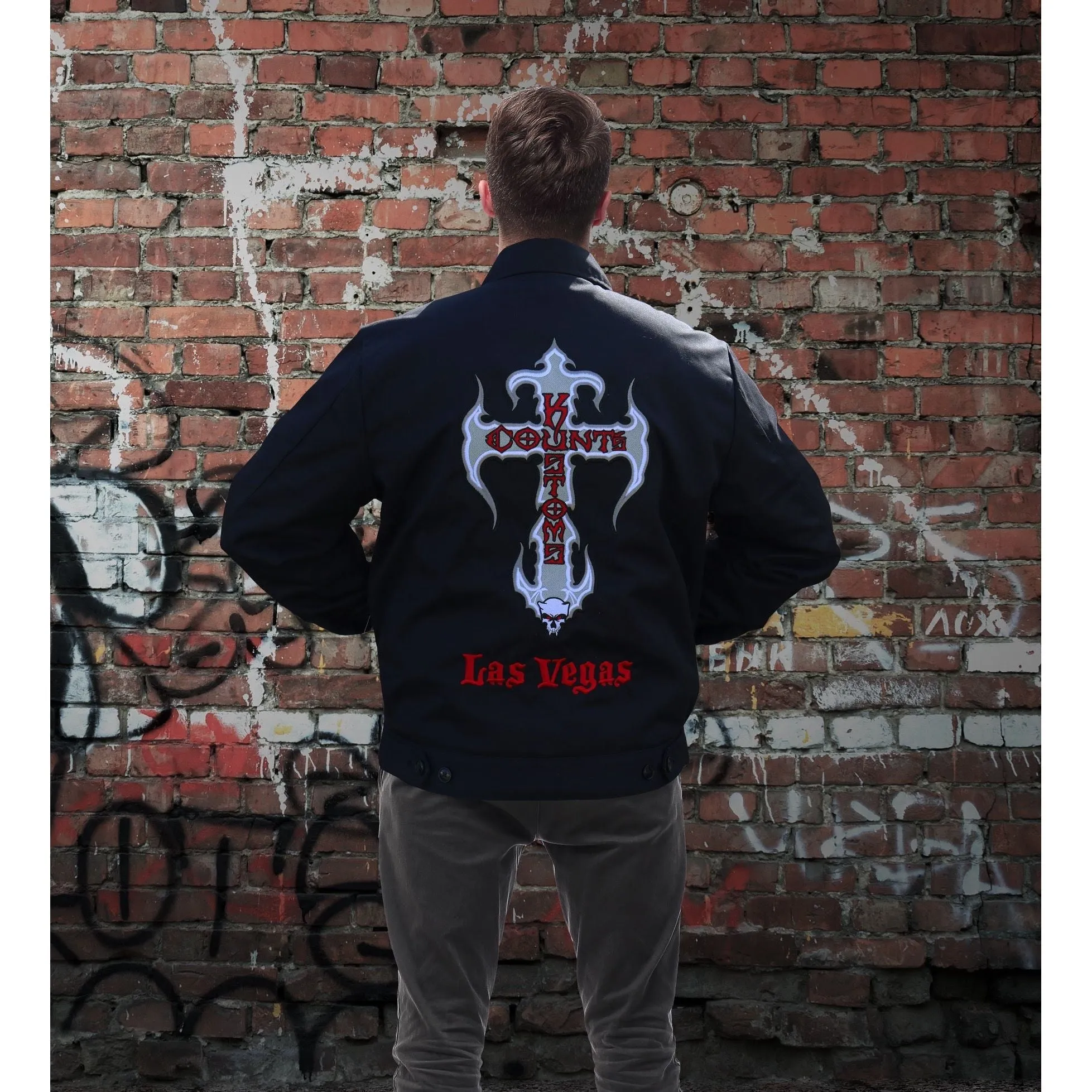 Count's Kustoms Limited Edition Dickies Insulated Eisenhower Shop Jacket Black (Regular & Tall Lengths)