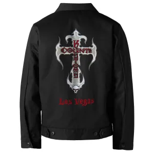 Count's Kustoms Limited Edition Dickies Insulated Eisenhower Shop Jacket Black (Regular & Tall Lengths)