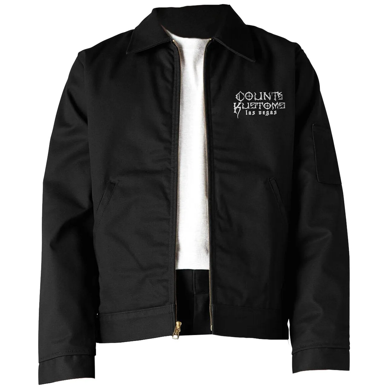 Count's Kustoms Limited Edition Dickies Insulated Eisenhower Shop Jacket Black (Regular & Tall Lengths)