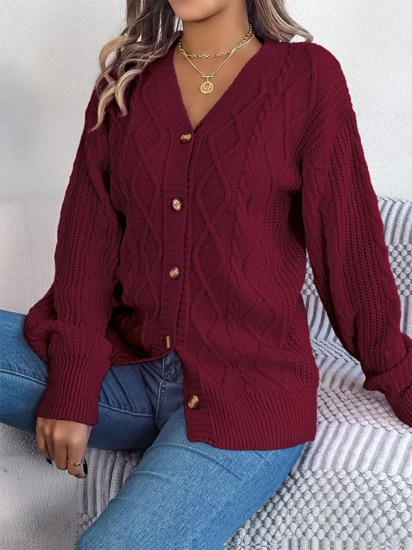 Cozy Cable Knit Cardigan Autumn Layering