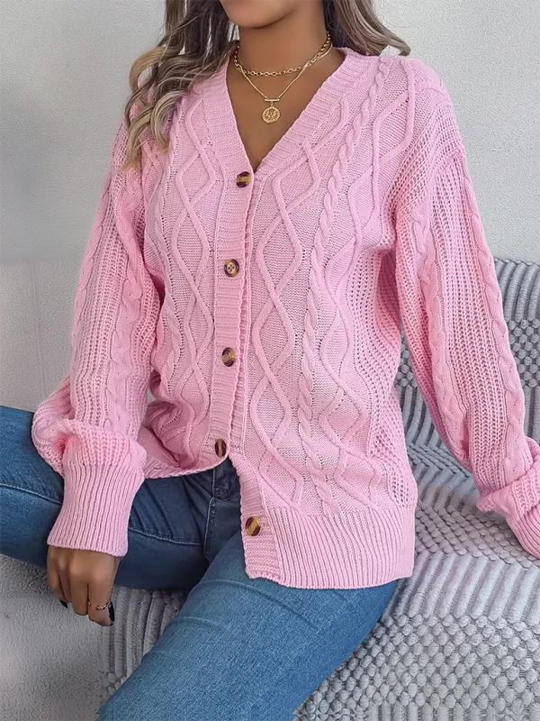 Cozy Cable Knit Cardigan Autumn Layering