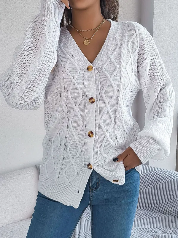 Cozy Cable Knit Cardigan Autumn Layering